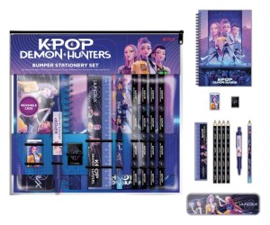 KPop Demon Hunters 12-Piece Stationery Set A4 Bumper